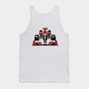 F1 Car Cartoon Tank Top